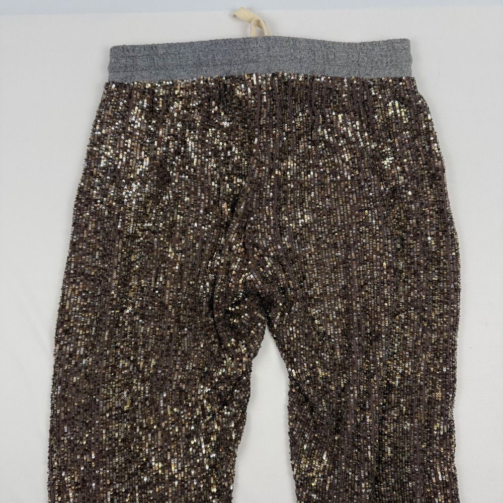 Dolan T-Shirt Sequin Joggers Bronze Gold‎ Sparkly Party Pants Mens Small - Picture 2 of 9